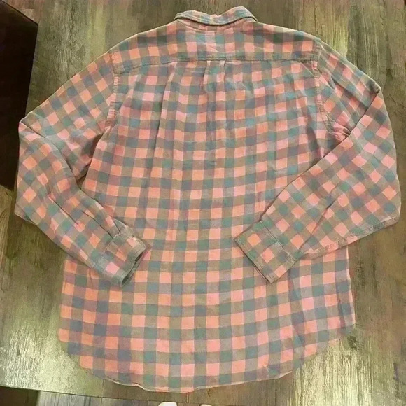 J Crew Checkered Plaid Cotton Button Down‎  Casual Collared Shirt Preppy - Picture 4 of 4